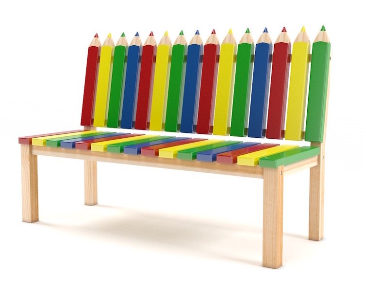Стол со скамейками для детской площадки